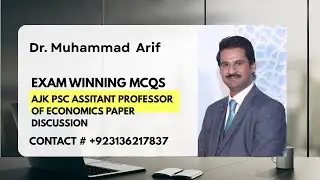 Assistant Professor of Economics AJK Test Preparation Part 2 (51-100)Mcqs | Important MCQs Explained