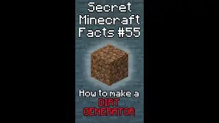 You can make a DIRT GENERATOR in Minecraft