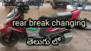 Yamaha ray z scooty rear break wire changing in Telugu | scooty rear break wire changing in Telugu