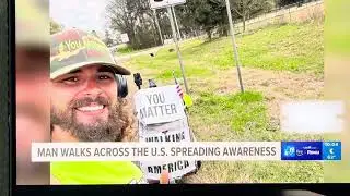 A Walking Testimony-CBS 19 East Texas News Coverage-Walking Across America-Mental Health & Recovery!