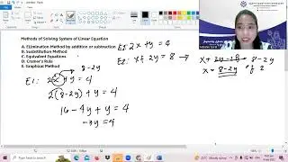 Solving System of Linear Equation using Substitution Method