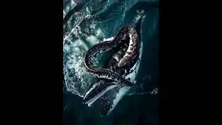 😱 GIANT SEA SERPENT ATTACK! 🌊Whale in Danger! 🐳 OMG! 😱 #seaserpent #whale #wildlife #attack