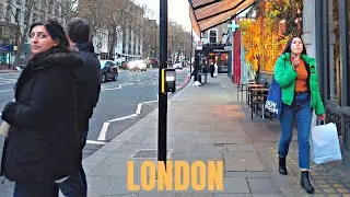 London Walk. London Walking Brompton Road. London 4K Hidden Gems. HDR Video