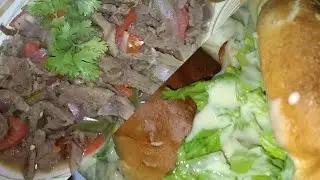 طريقه عمل شاورما لحمه البيتي وريحة وشكل حاجه كده عسل 😋