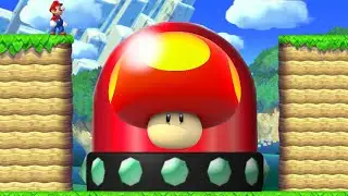Can Mario Press the Ultimate !-Switch & Collect 999 Giga Mushrooms in New Super Mario Bros. U ?