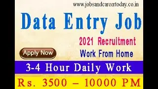 DATA ENTRY SERVICES RECRUITMENT 2021 &ndash; HOME BASED DATA ENTRY OPERATOR POSTS | APPLY ONLINE