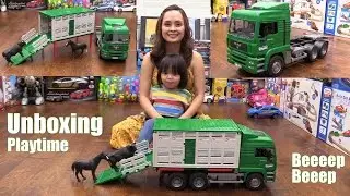 Children's Toy Channel: Bruder Cattle Truck Unboxing and Playtime with Marxlen