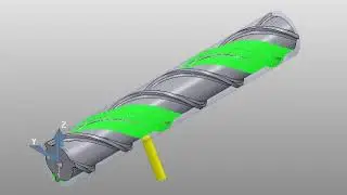 4 Axis  Machining  A Screw Shaft in powermill (surface finishing strategy)