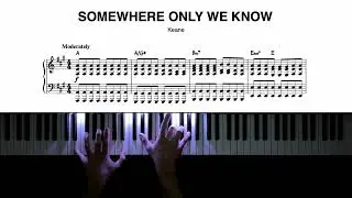 Keane − Somewhere Only We Know − Piano Cover + Sheet Music