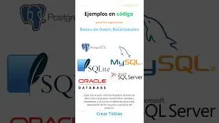 Tipos Bases Datos #codigo #basededatos #sql #mysql #sqlite #microsoftsqlserver #postgresql #oracle