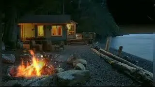 Rustic Cabin -15 minutes of  Crackling Outdoor Fireplace sound