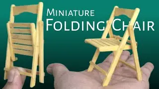Miniatur Kursi Lipat dari Stik Es Krim | Miniature Folding Chair Made of Popsicle Sticks