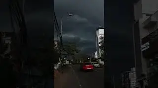 the darkest cloud with heavy rain comes to cover .