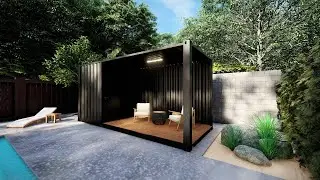 Pool House en container maritime