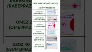 Top Acidity Medicines | Pantop 40, Rabekind 20, Omez 20, Esoz 40 | Free Medicine Information