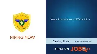 JOBO's Latest Jobs Listing on 9th September 2019