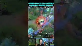 grubby reacting to insane healing of abadon's aghs scepter #shorts #short