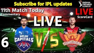 Live IPL 2020 || DC Vs SRH Live Match || DD Sports Live || Delhi Vs Hyderabad | 6