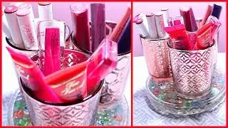 DIY ROTATING MAKEUP ORGANIZER (DOLLAR TREE)