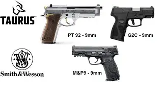 Tri-Guns TAURUS PT 92, G2C e S&W M&P 9 - (9mm) - OACET