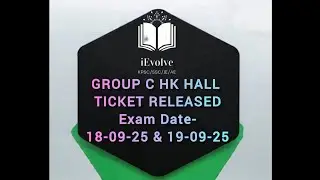 GROUP C HK HALL TICKET RELEASED BY KPSC | GROUP C EXAM DATE 18 & 19 SEPTEMBR | HK 