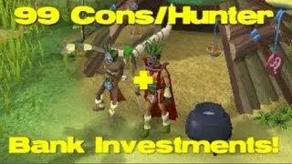 RuneScape iPhudge's 17th Update Commentary! 99 Cons/Hunter + Bank Investments.