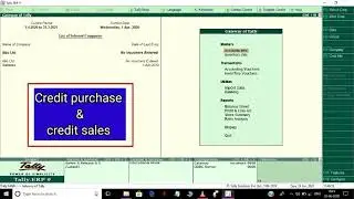 Credit purchase and credit sales in tally erp 9 in hindi