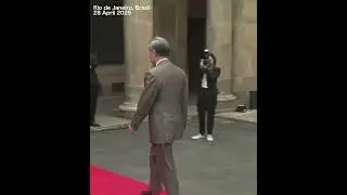 China's Foreign Minister Wang Yi arrives for BRICS FMs meeting in Rio de Janeiro
