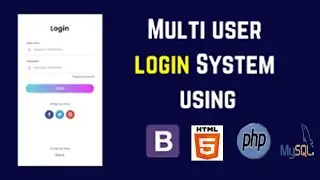 HOW TO CREATE A MULTI USER LOGIN FORM