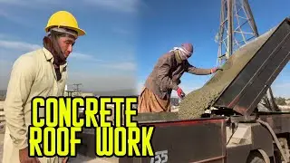 Satisfying Roof Concrete Pouring | Relaxing Construction Timelapse