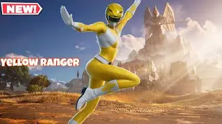 Fortnite Yellow Ranger Skin Gameplay (Power Rangers X Fortnite Full Showcase)