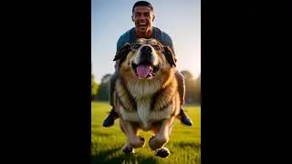Ronaldo Rides a Giant Dog! 🐶⚡ Epic Park Adventure Ronaldo #DogRiding #EpicAdventure #CinematicAnim