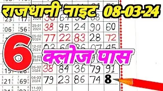 Rajdhani Night Analysis _08-03-24 || Rajdhani night open || Rajdhani night jodi || Anytime matka