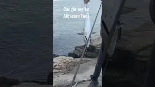 First time catching Albacore tuna Fish 🐟 Rhode island - jetty fishing 🎣