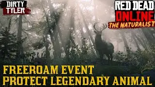 Red Dead Online: Naturalist Freeroam Event Protect Legendary Animals (No Commentary) RDR2
