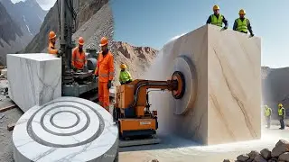 Most Incredible Mountain Manufacturing Works How Truck Loading Mountain Stone Marble Making Process 