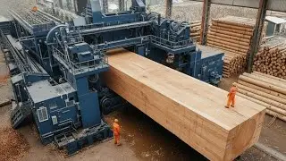 Inside a Wood Processing factory – The process of turning a giant log into a $10,000 Table