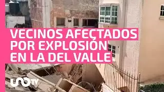 Explosi&oacute;n en la Del Valle da&ntilde;a viviendas aleda&ntilde;as; habitantes hablan de las afectaciones