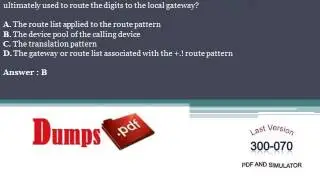 100% Exam Passing Guarantee on 300-070 | Dumpspdf