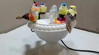Birds Bathing in a Flower Pot with a Fountain, do it yourself..