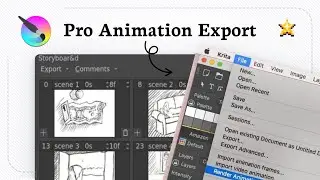 How to export animation in Krita (Format Selection)