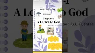 Class10 summary A letter to God Book: first flight  #allah #education #notes #shorts #ytshorts