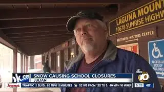 Snow leads to school closures in county's mountain areas