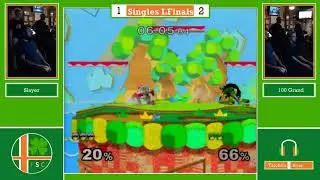 [Melee Singles LF] Slayer(Falcon) vs 100 Grand(Marth) [4 Stock Clover  VII]