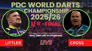 Luke Littler vs Rob Cross Live Scores | 2025/2026 PDC World Darts Championship 1/8-Finals