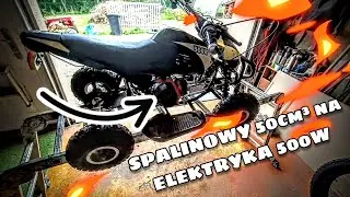 QUAD dla dzieci | spalinowy czy elektryczny? RATOWANIE TRUPA 500W 36V vs. 50cm³ #MotoQba