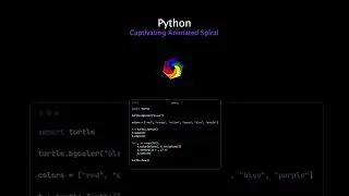 Captivating colors and patterns in an animated spiral! 🌀✨ | Python | Turtle