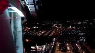 Doppelmayr Cable Car (Thames cable car, dangleway) London Night 2013 POV Onride