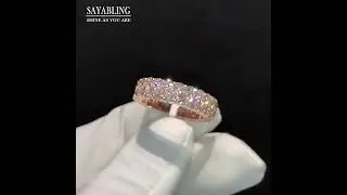 4.5ct Round Cut Double Row Eternity Band In Rose Gold