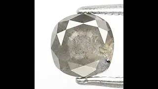 1.05 CT Natural Grey Black Cushion Cut Diamond: Conflict-Free Loose Diamond